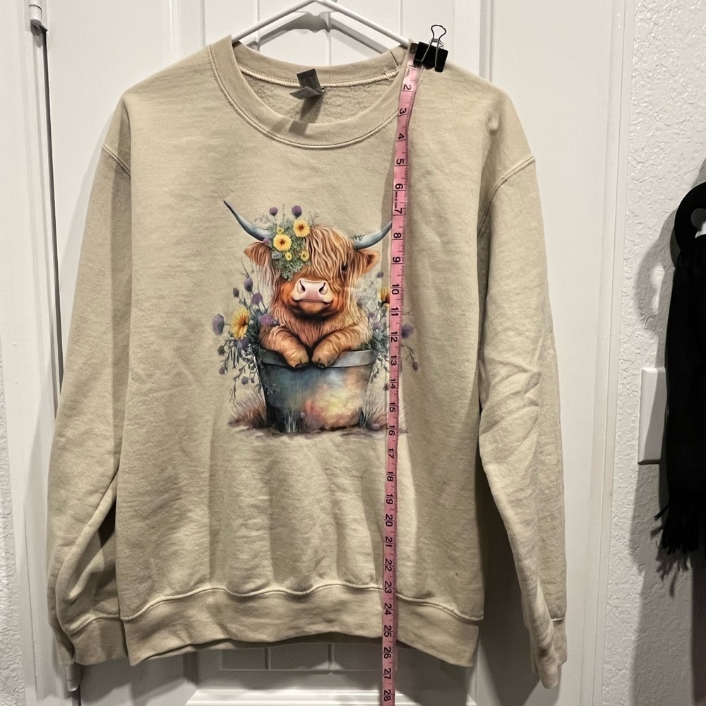 Cow Sweatshirt Gildan Sweatshirt Pullover Sweatshirt Size S - Picture 4 of 6